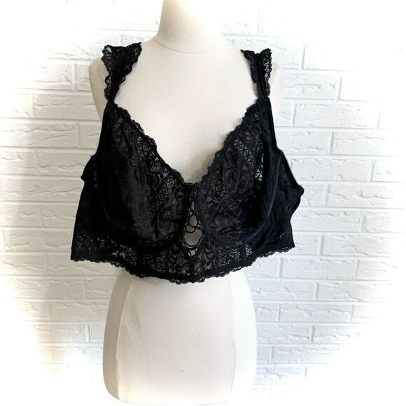 Torrid Black Lace Unlined Bra Size 6 - Picture 1 of 5